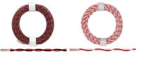 Kupferlitze, 2 x 0,04 mm², 2-adrig, verseilt, zweifarbig, 10 m Ring, verschiedene Farben